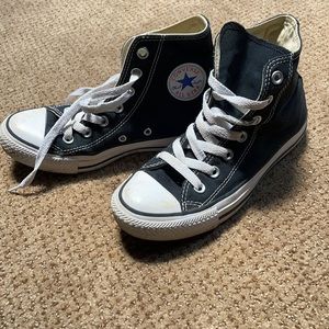Black high top converse